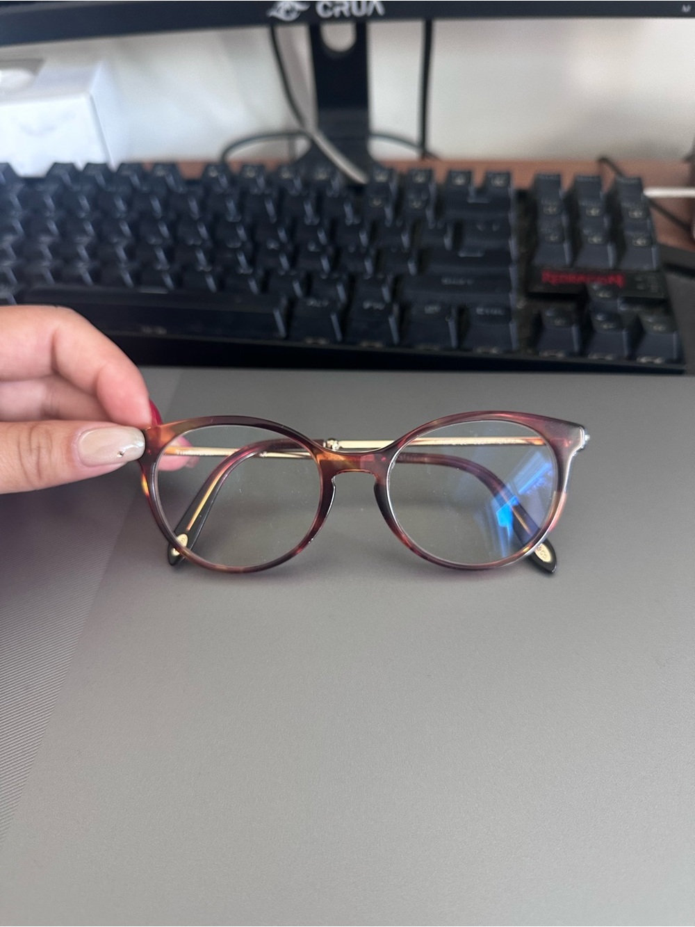 Tiffany & Co. Eyeglasses 2159 Spotted Tortoise Gold Round Frame Italy 49 18 140
